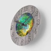 木時計 ラウンド壁時計 (傾斜)