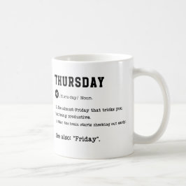 木曜マグカップ – 皮肉な辞書 – スタイルカップ コーヒーマグカップ