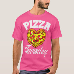 木曜日のピザナイト おもしろ ピザ好き 速い食事 T Tシャツ