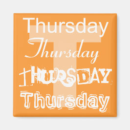 木曜日の営業日の曜日マグネット マグネット