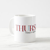 木曜日の金曜日 コーヒーマグカップ (正面左)