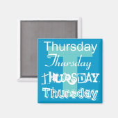木曜日ビジネス曜日マグネット任意の色 マグネット (正面/裏面)