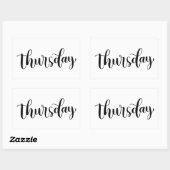 木曜日 - 書道 / レタリング ステッカー (シート)