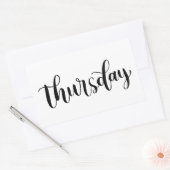 木曜日 - 書道 / レタリング ステッカー (封筒)