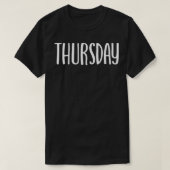 木曜日 Tシャツ (デザイン正面)