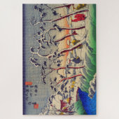 木曽街道1835年の板花日本の木版画 ジグソーパズル (縦)