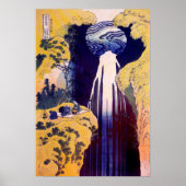 木曽路の滝木曽路の滝、北斎浮世絵 ポスター (正面)