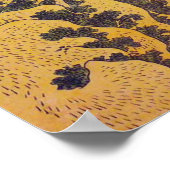 木曽路の滝木曽路の滝、北斎浮世絵 ポスター (角)