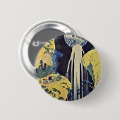 木曽路の背後にある阿弥陀の滝 缶バッジ (正面&裏面)