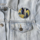 木曽路の背後にある阿弥陀の滝 缶バッジ (インサイチュ)