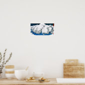 木曽路スノーストーム広重日本のファインアート ポスター (キッチン)