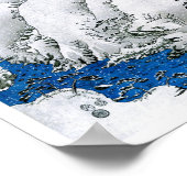 木曽路スノーストーム広重日本のファインアート ポスター (角)