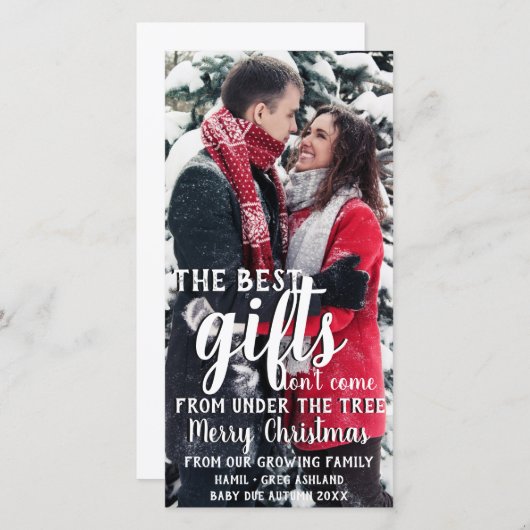 木最高のの妊娠発表の下での贈り物 シーズンカード (正面/裏面)