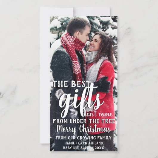木最高のの妊娠発表の下での贈り物 シーズンカード (正面)