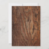 木木彫りハート素朴結婚式招待状 招待状 (裏面)