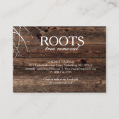 木木製板背景の名刺を定着させます 名刺 (裏面)