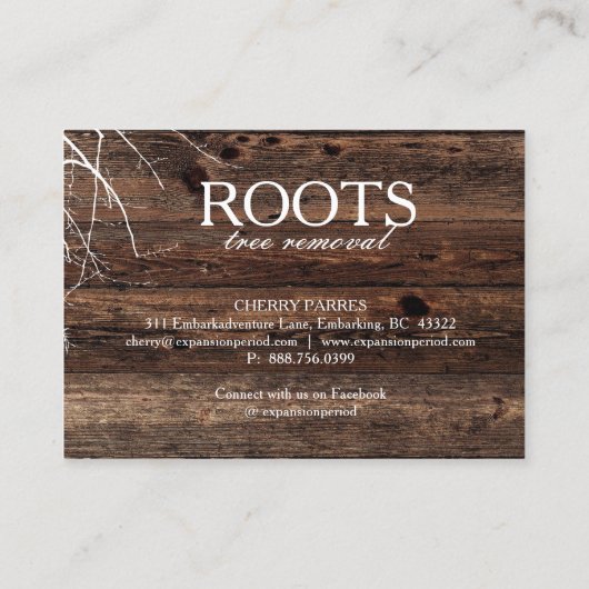 木木製板背景の名刺を定着させます 名刺 (裏面)