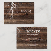 木木製板背景の名刺を定着させます 名刺 (正面/裏面)