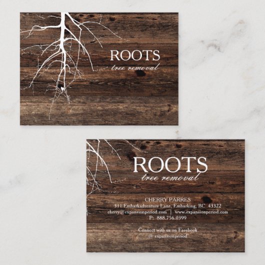 木木製板背景の名刺を定着させます 名刺 (正面/裏面)