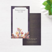 木材および葉ジュエリーイヤリング表示カード (デスク)