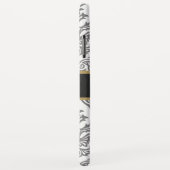 木材および金ゴールドトリム付きダマスクパターン Case-Mate iPhoneケース (裏面/右)