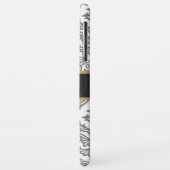 木材および金ゴールドトリム付きダマスクパターン Case-Mate iPhoneケース (裏面/左)