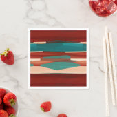 木材とターコイズ スタンダードカクテルナプキン (インサイチュ)