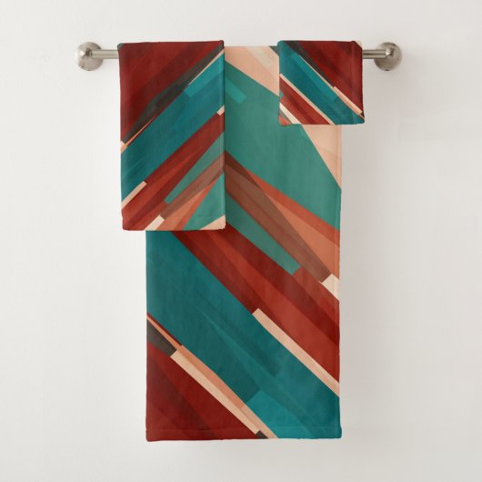 木材とターコイズ バスタオルセット (インサイチュ)