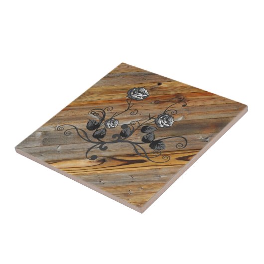 木材とバラ タイル (側面)