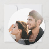 木材とユーカリの婚約写真の日付を保存 招待状 (裏面)