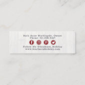 木材と南素朴国コットンソーシャルメディア スキニー名刺 (裏面)