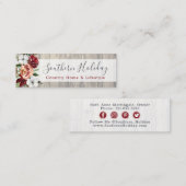 木材と南素朴国コットンソーシャルメディア スキニー名刺 (正面/裏面)