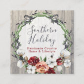 木材と南素朴国コットンソーシャルメディア スクエア名刺 (正面)