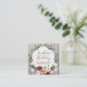 木材と南素朴国コットンソーシャルメディア スクエア名刺 (スタンド正面)