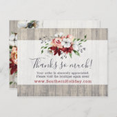 木材と南素朴国綿花ありがとう ポストカード (正面/裏面)