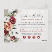 木材と南素朴国綿花ありがとう ポストカード (裏面)