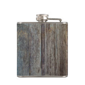 木材と有刺鉄製カウボーイ フラスク (裏面)