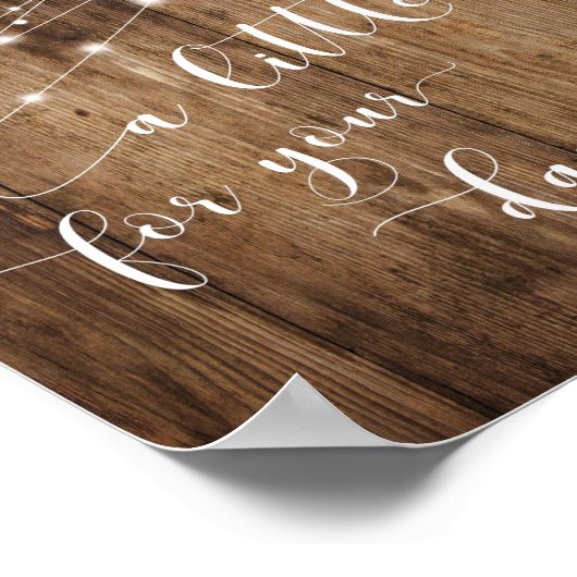 木材と照明あなたの踊り足のための少し治療 ポスター (角)