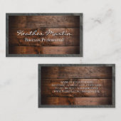 木材と石板縁ど 名刺 (正面/裏面)
