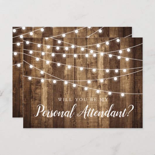 木材と素朴照明のパーソナル付き添い人提案 ポストカード (正面/裏面)