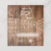 木材と素朴照明の国の結婚式 プレイスカード (外部開封)