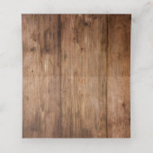 木材と素朴照明の国の結婚式 プレイスカード (内部開封)