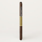 木材と金ゴールドの個人用設定 Case-Mate iPhoneケース (裏面/左)