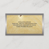 木材と金属 |ホームハンマーロゴ 名刺 (裏面)