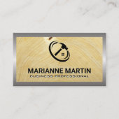 木材と金属 |ホームハンマーロゴ 名刺 (正面)