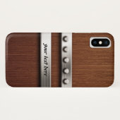 木材と金属 Case-Mate iPhoneケース (裏面(横))