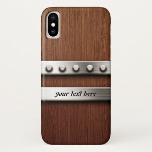 木材と金属 iPhone X ケース