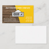 木材と黄色の建築 名刺 (正面/裏面)