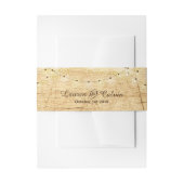 木材にライトを付けた国の結婚式のベリーバンド 招待状ベリーバンド (正面例)