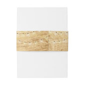 木材にライトを付けた国の結婚式のベリーバンド 招待状ベリーバンド (裏面例)